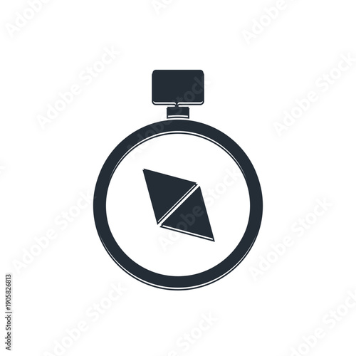 Black Compass icon isolated on white background. Windrose navigation symbol. Wind rose sign. Vector