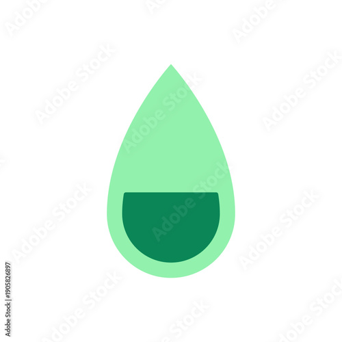 Minimalist water drop vector icon in flat style