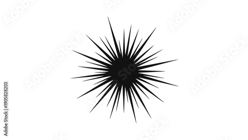 Vector illustration of a sharp abstract spiky burst symbol, isolated on transparent background design