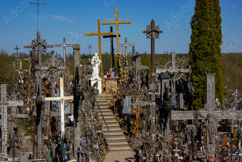 Stairway Path Through Crosses at Landmark