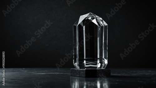 Black and white photo of diamond, high quality conceptual artwork - Generative AI