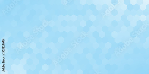 Abstract blue and white hexagon background. Futuristic digital hi-technology banner. Healthcare background. Vector.eps.10
