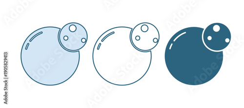Blue Planet icon isolated on white background. Vector