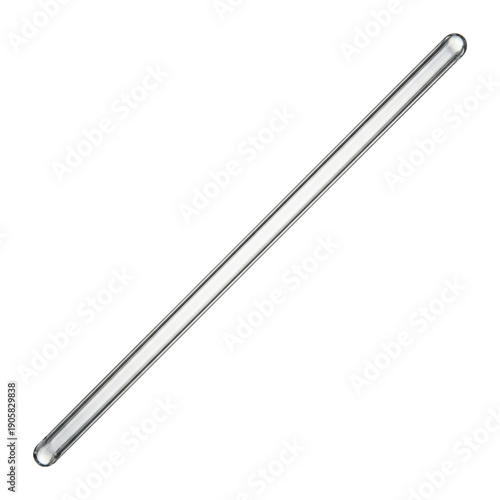 Schilderij op canvas Clear glass stirring rod for laboratory chemistry experiments