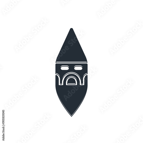 Black Wizard warlock icon isolated on white background. Vector