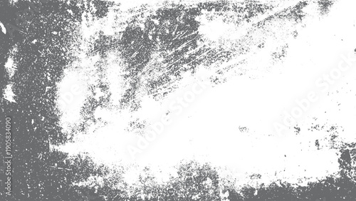 Old scratched surface abstract grunge pattern. Monochrome urban grunge texture for overlay. 