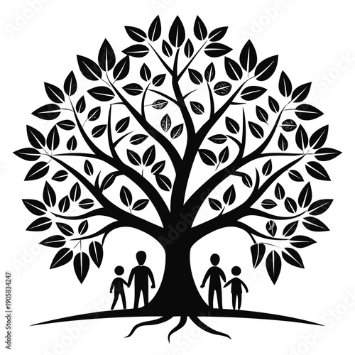 A stark white background features a single sweeping black line extending diagonally