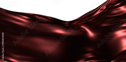 Abstract satin red fabric waves background. Elegant texture with artistic, and shiny surface. For banners, websites, lux