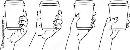 Hand drawn pencil sketch vector illustration with people and objects