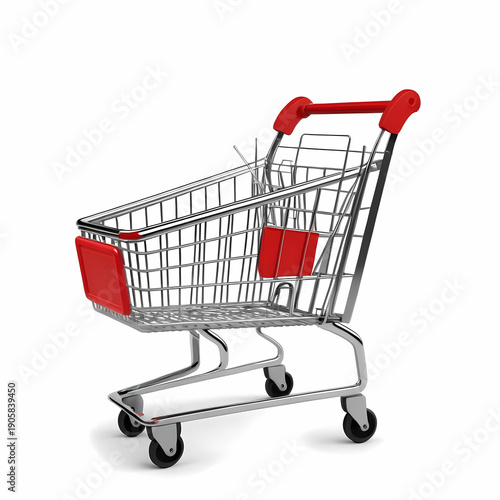shopping cart isolated on white