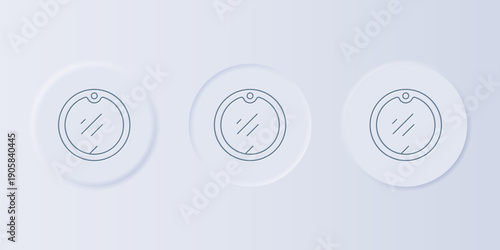 Grey Cutting board icon isolated on grey background. Chopping Board symbol. Set icons in square buttons. Vector