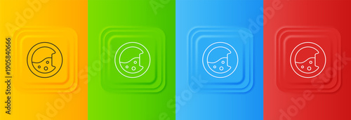 White Washer icon isolated on colorful background. Washing machine icon. Clothes washer - laundry machine. Home appliance symbol. Set icons in square buttons. Vector