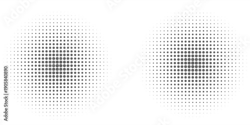 Modern abstract background. Halftone dots in circle form. Spiral logo, icon or design element. vector ilustration