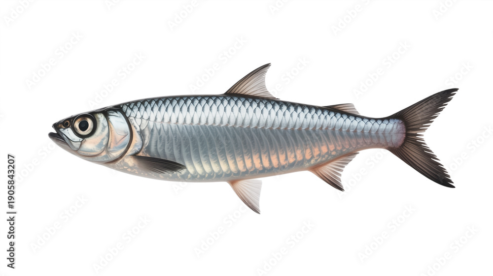 Fototapeta premium A sleek and shiny fish swimming gracefully in clear water.
