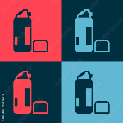 Pop art Shaving gel foam icon isolated on color background. Shaving cream. Vector