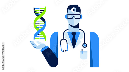 Healthcare Professional: A medical professional, with an emblem of medical and scientific progress in hand, representing the advancement of medicine, a symbol of hope. 