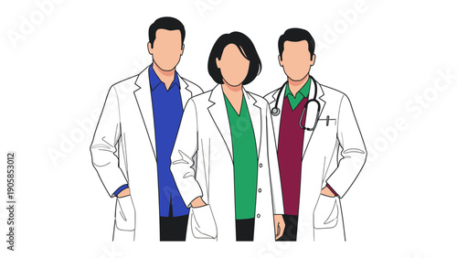 Medical Team: The image presents a team of healthcare professionals standing together. It showcases their unity and expertise, ready to provide care and support.