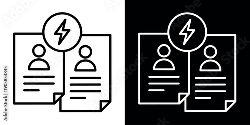 comparison icon concept in flat black and white style on clean background vector illustration design	
