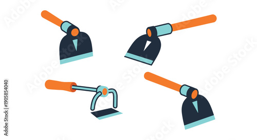 Hoe Tool Line art graphic