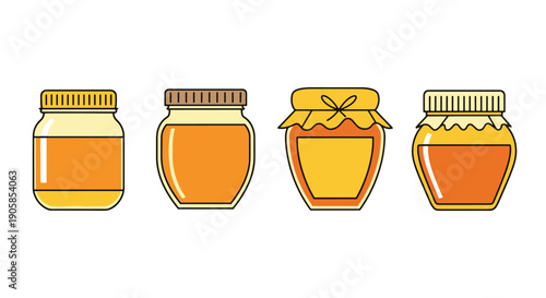 Honey Jar Line art outline illustration