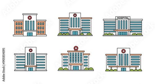 Hospital Building filed color trendy design