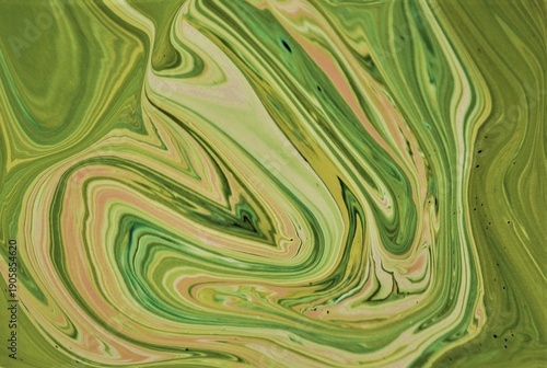 Yellow-green abstract background. The stone in the section.