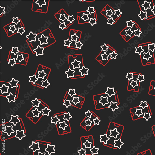 Line Online sports betting icon isolated seamless pattern on black background. Sport bet bookmaker. Betting online make money. Vector