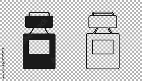 Black Perfume icon isolated on transparent background. Vector