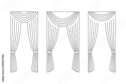 Elegant draped curtain designs for window treatments