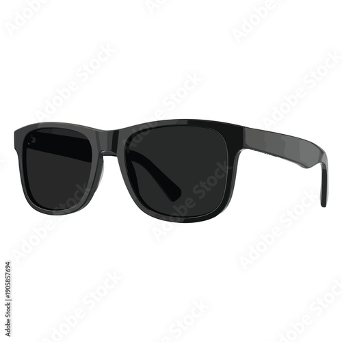 Black sunglasses isolated on a white background modern eyewear fashion