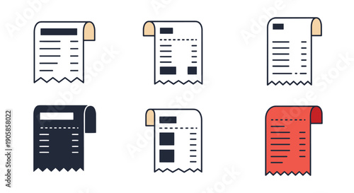 Receipt Line art vibrant color