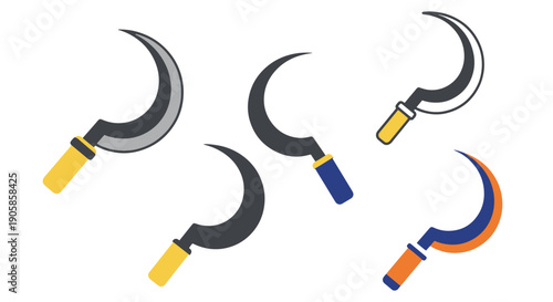 Sickle Line art colorful professional design