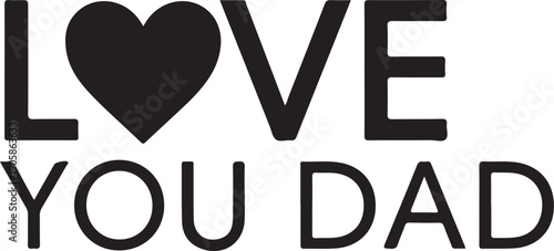 Heartfelt message to a father in bold black and white typography