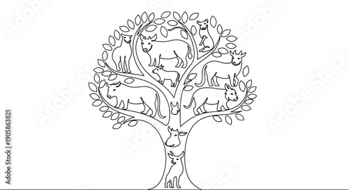 tree of life with animals