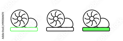 Set line Xiao long bao or steamed dumplings icon isolated on white background. Chinese food. Vector