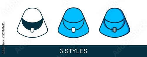 Filled outline Handbag icon isolated on white background. Female handbag sign. Glamour casual baggage symbol. Vector