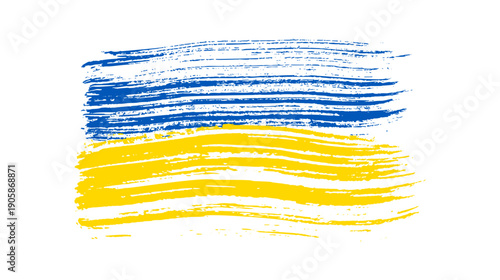 Ukrainian national flag in grunge style