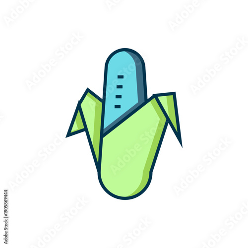 Filled outline Corn icon isolated on white background. Flat filled outline style with shadow. Vector