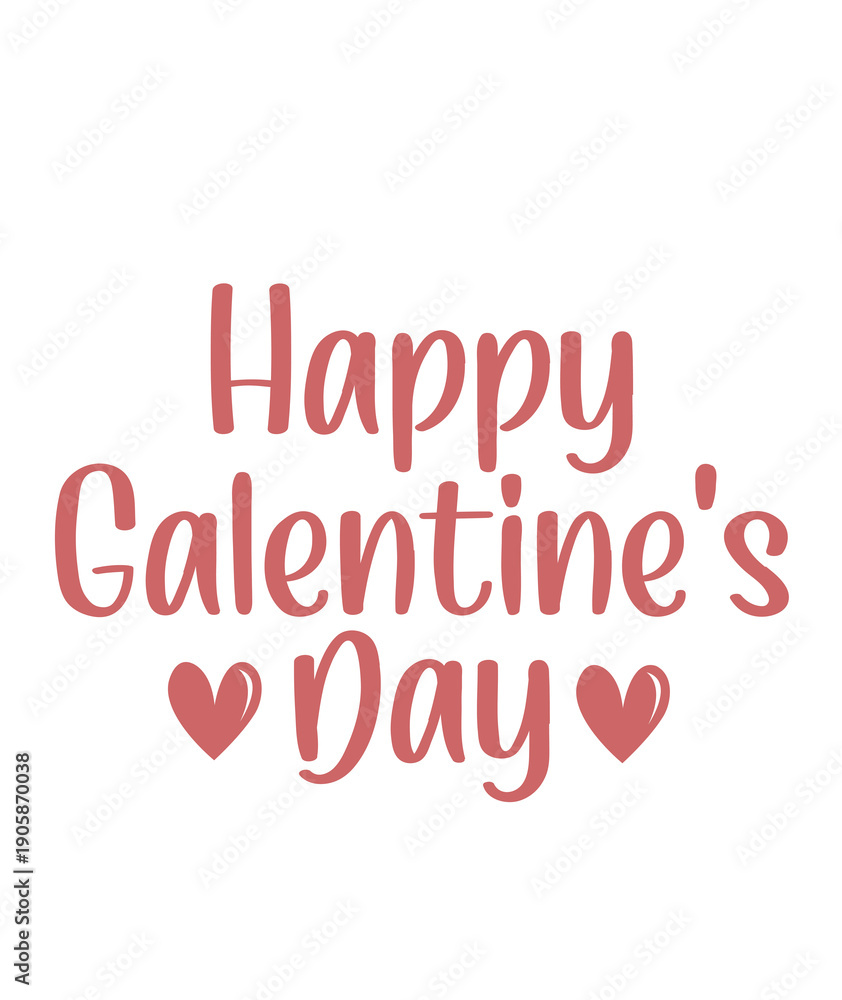 Fototapeta premium Galentine's Day valentine typography text on plain white transparent isolated background for card, shirt, hoodie, sweatshirt, apparel, tag, mug, icon, poster or badge