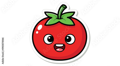 cute cartoon tomato sticker
