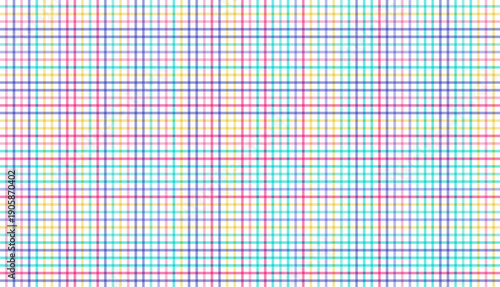 Soft pastel plaid grid pattern with thin intersecting lines and balanced color harmony. Clean repeating background suitable for fabric design
