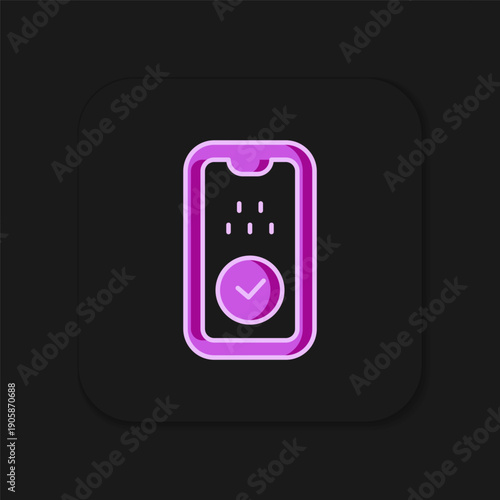 Filled outline Taxi mobile app icon isolated on black background. Mobile application taxi. Flat filled outline style with shadow. Vector