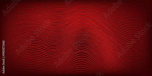 Dark Red vector pattern with bent lines.