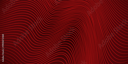 Dark Red vector pattern with bent lines.