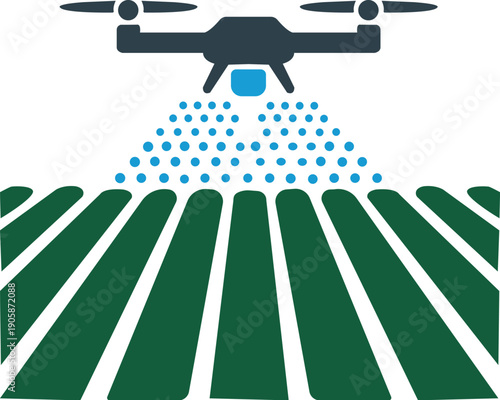 Smart Farming Drone Icon