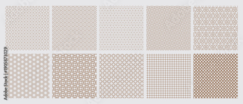 Collection of Islamic Geometric Patterns Set for Ramadan and Eid Mubarak Designs