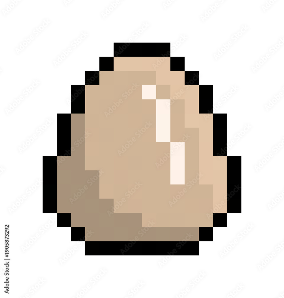 Fototapeta premium A Simple 16x16 Egg Pixel Art - Retro style
