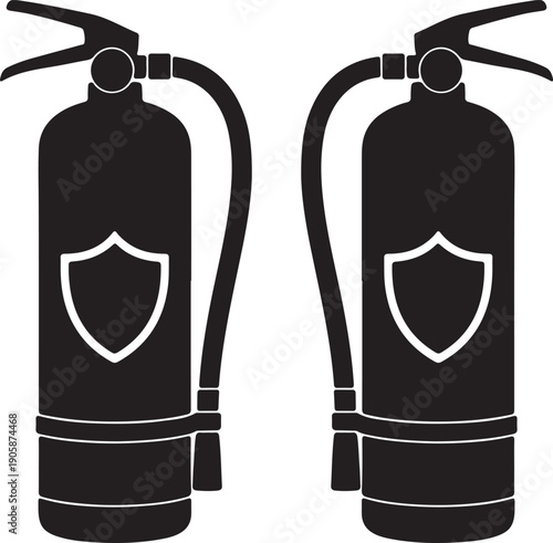 Two black frying pans isolated on transparent background