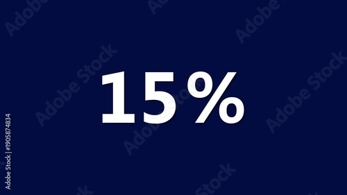 Discount percentage symbol 15 percent off sale signage