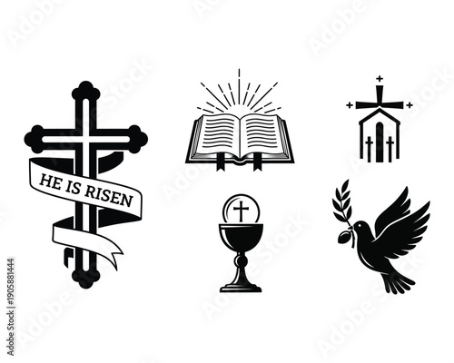 Christian symbols illustration